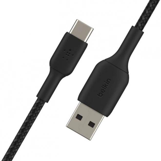 Pleten kabel USB-C na USB-A 2m črn