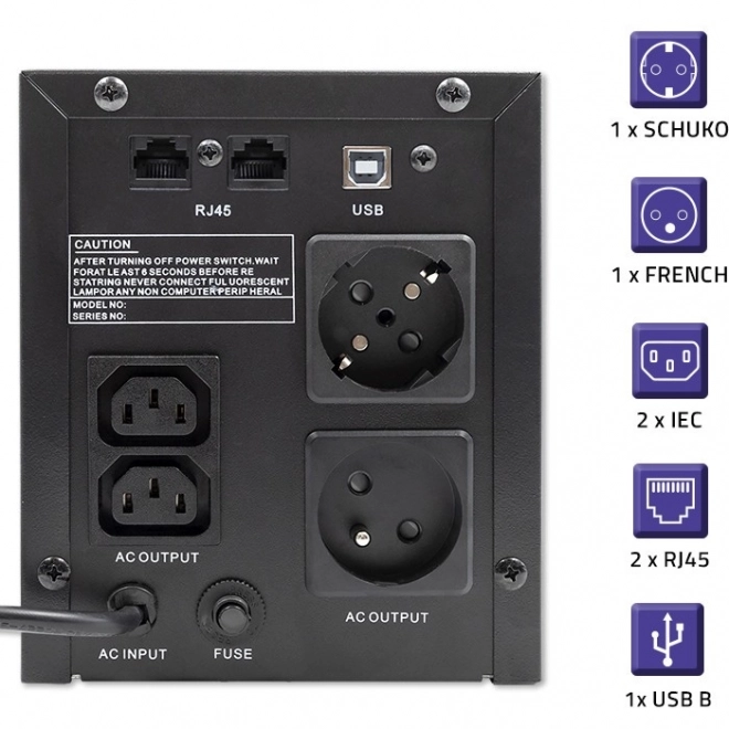 Nadomestni vir UPS Qoltec 2000VA 1200W