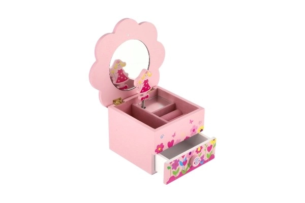 Omarica za nakit Princess les glasbena cvet predal 14,5x8x14,5cm