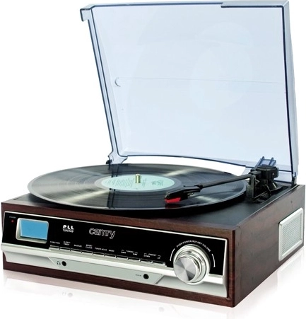 Retro gramofon z radiem, 3 hitrosti in vgrajeni zvočniki