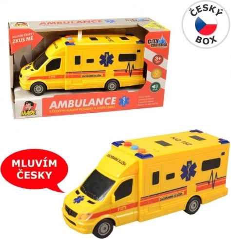 Reševalno vozilo na vztrajnik s svetlobnimi in zvočnimi učinki 19 cm