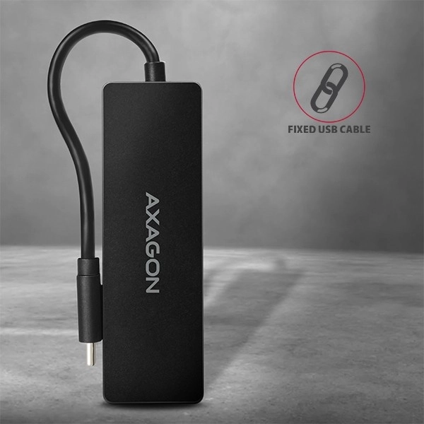 Axagon Slim USB Hub 4-portni USB 3.2 Gen 1 s 14cm Tip-C kablom