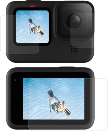 Kaljeno steklo Telesin za kamere GOPRO HERO 9/10/11/12 – komplet za zaslone in objektiv