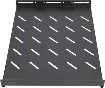 Polica 1U, 350 mm za 19" razdelilnike z globino 600 mm – črna