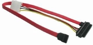 Kabel SATA podatkovni + napajanje combo 0,35 m