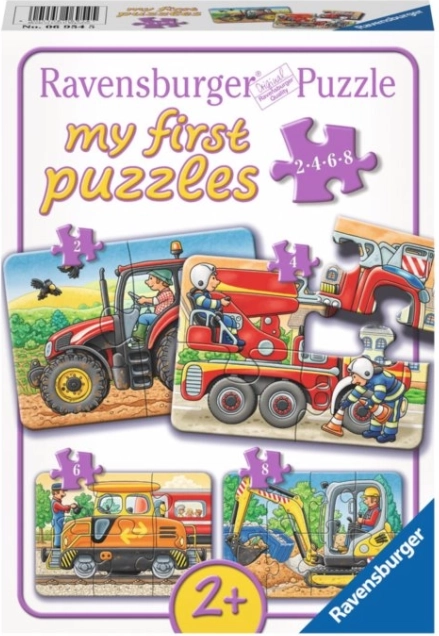 Ravensburger moje prve sestavljanke Prometna vozila 4v1 (2, 4, 6, 8 koščkov)