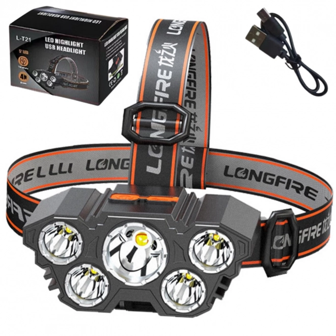 LED naglavna svetilka s 4 načini