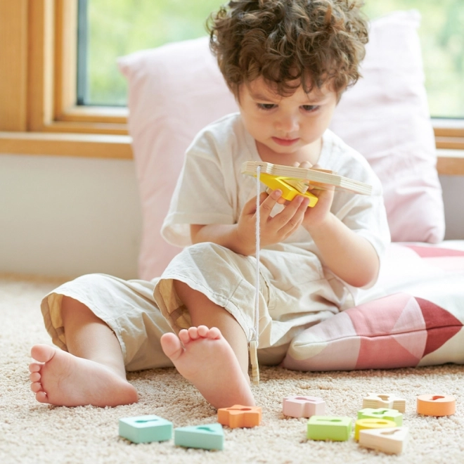 Classic World Montessori leseno nizanje ključi in vrata 11 kos