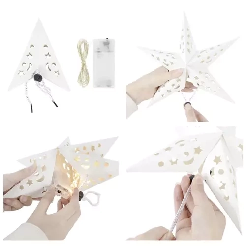 Svetleča papirnata zvezda LED 50 cm