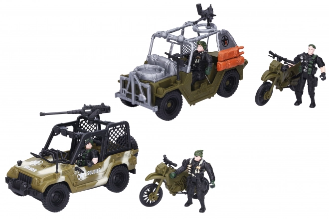 Vojniki set z vozilom 21 cm