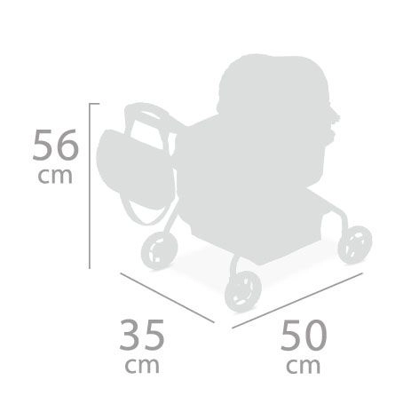 DeCuevas 86043 Moj prvi voziček za punčke z nahrbtnikom DIDI 2021 - 56 cm