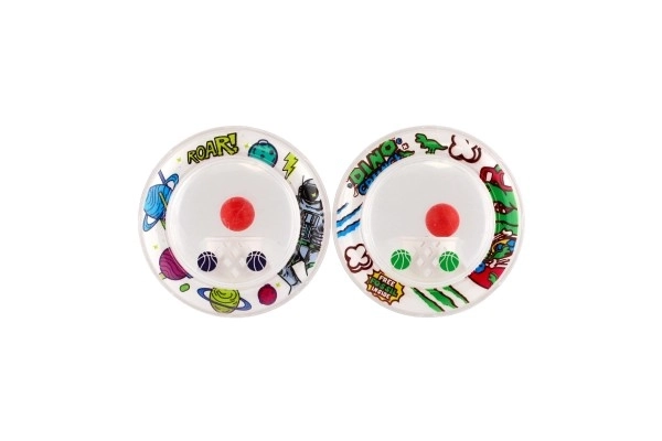 Ugankarska igra z žogico, plastika 8 cm, 4 barve, na kartici 12x16 cm