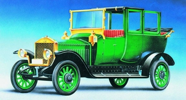 Model Oldtimer Rolls Royce Silver Ghost 1911 1:32 15,2x5,6cm v škatli 25x14,5x4,5cm