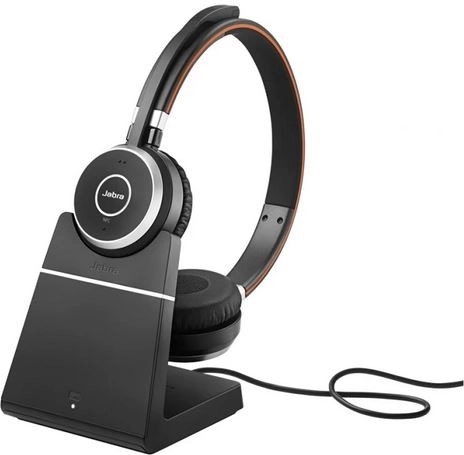 Stereofonske brezžične slušalke Jabra Evolve 65 s polnilno postajo