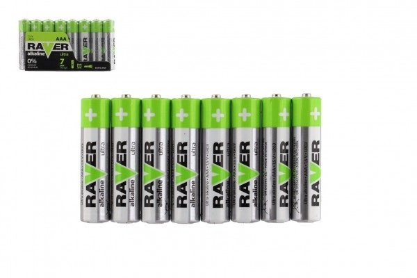 Baterije RAVER LR03/AAA 1,5 V alkalne ultra 8 kos v foliji