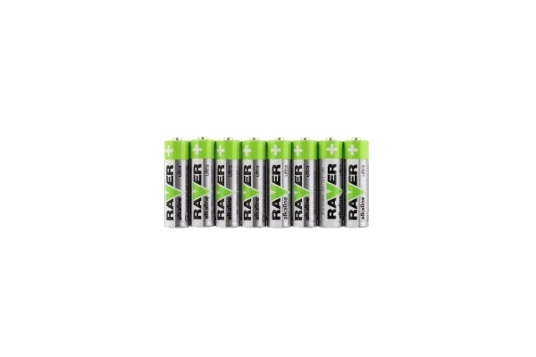 Ultra alkalne baterije RAVER LR6/AA 1,5 V 8 kos v foliji