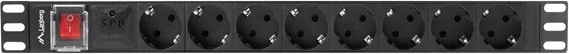 1U letvica z 8 vtičnicami Schuko za 19″ rack