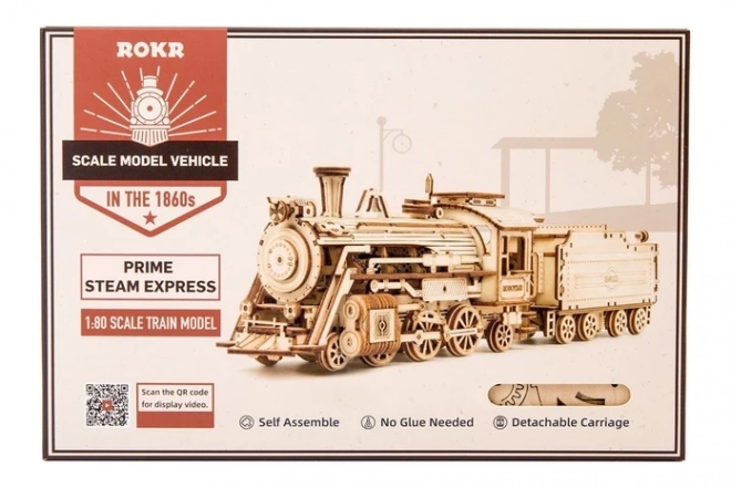 Lokomotiva - Parni Express - 3D lesena sestavljanka