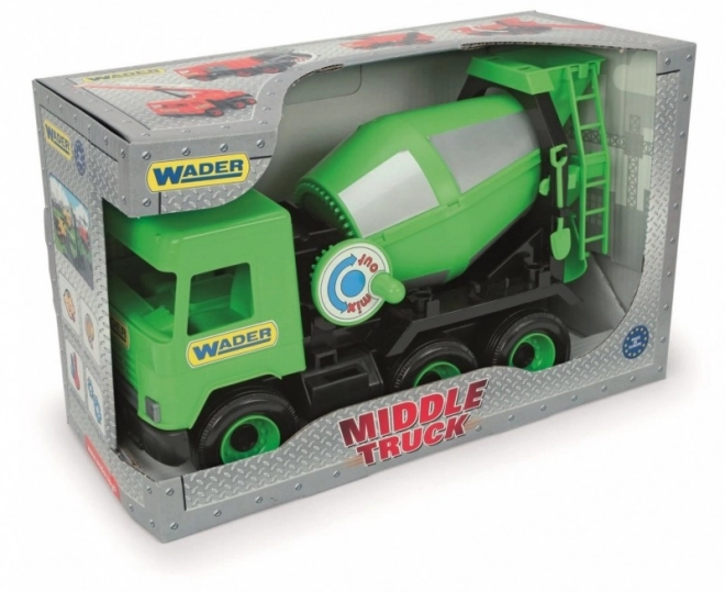 Mešalec za beton zeleni Middle Truck v škatli