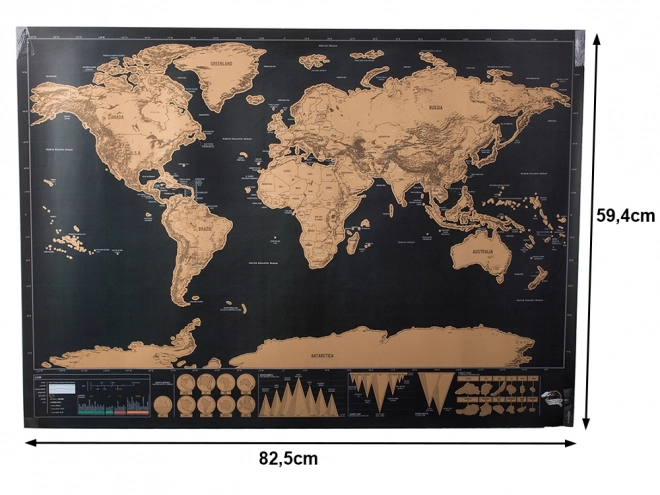 Velika brisalna mapa sveta 82 x 59 cm
