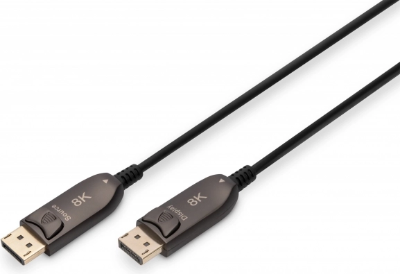 Hibridni DisplayPort kabel 1.4 AOC 8K 60 Hz DP–DP 20 m – črna
