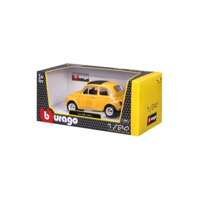 Model avtomobila Bburago Fiat 500 F 1965 rumen 1:24