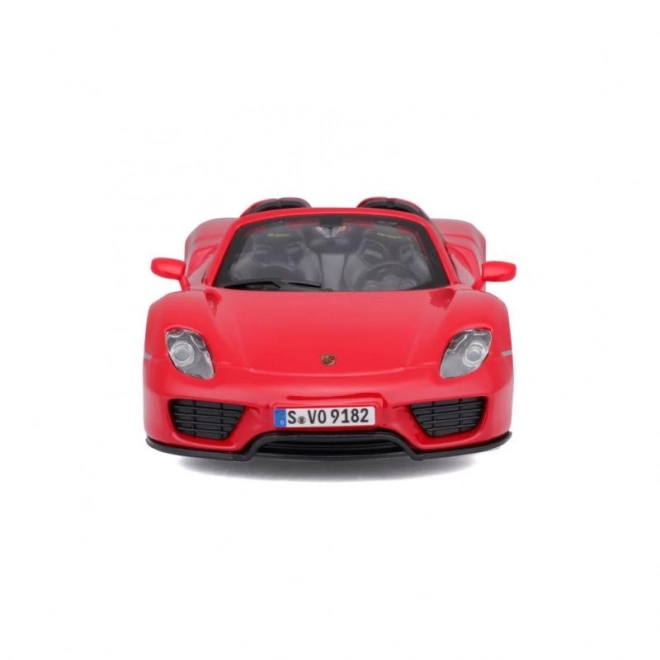 Kovinski avto Porsche 918 Spyder rdeč