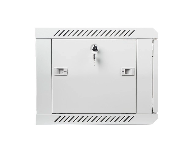 Stenska Omara 19'' 6U 600x450 mm Siva s Steklenimi Vrati