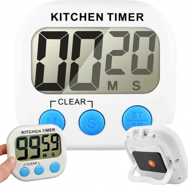 Digitalni kuhinjski časovnik z magnetom in velikim LCD-zaslonom