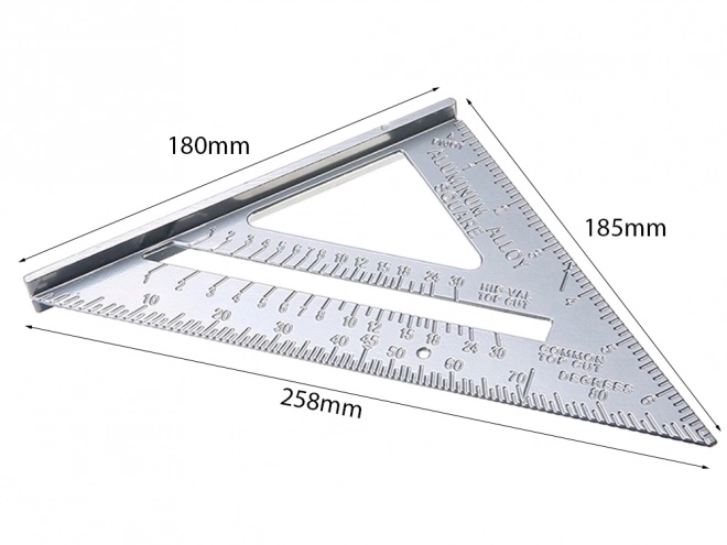 Aluminijast kotnik z graviranimi oznakami 180 mm