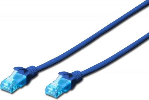Patch kabel U/UTP kategorije 5e PVC 1 m moder
