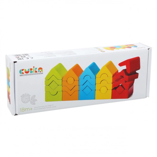 CUBIKA 15016 Komplet 5 stolpov LD-13 - lesena sestavljanka 25 delov