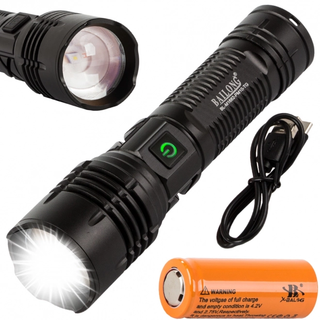 Vojaška taktična svetilka Bailong z LED zoomom