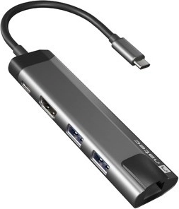 Večportni USB-C hub Natec Fowler Go s HDMI, USB 3.0 in Ethernetom
