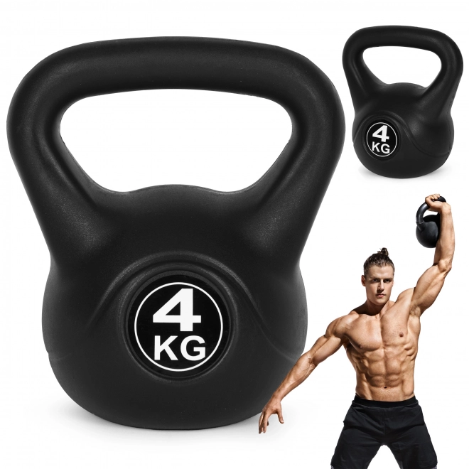 Kettlebell za vadbo črna - 4kg