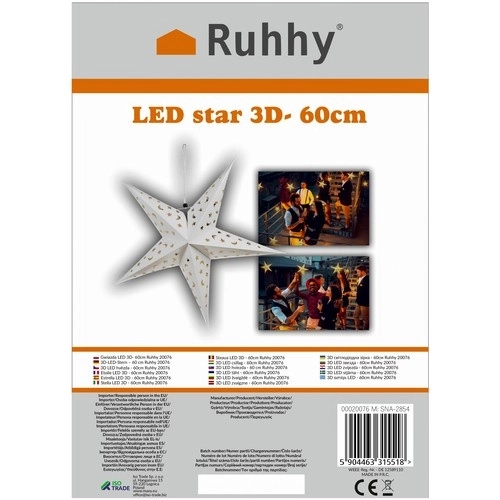 Svetleča papirnata zvezda LED 50 cm