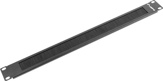 Lanbergov panel s ščetinami 19'' 1U črn