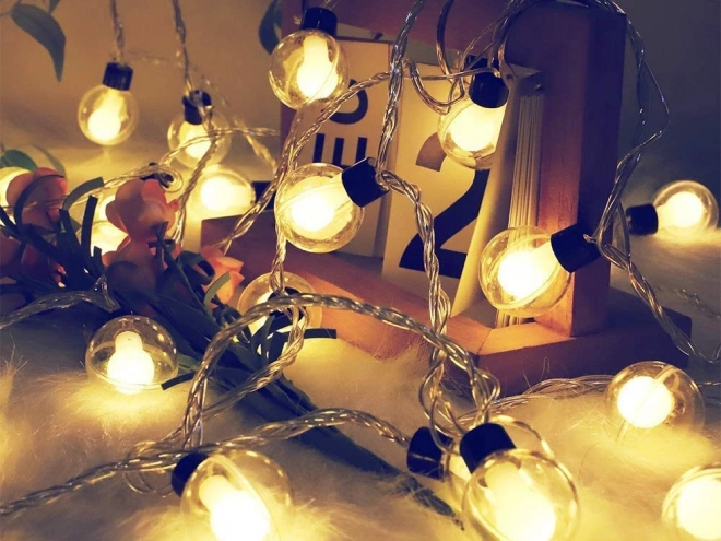 Vrtna solarna girlanda z 20 LED toplimi lučkami