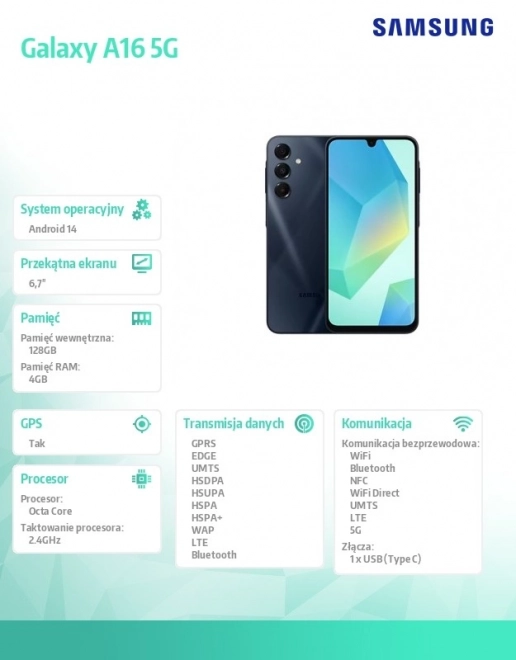 Samsung Galaxy A16 5G črna 4/128 GB