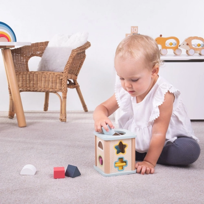 Bigjigs Toys Motoristična kocka modra