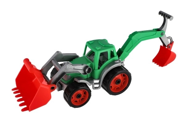 Traktor z žlico in bagrom