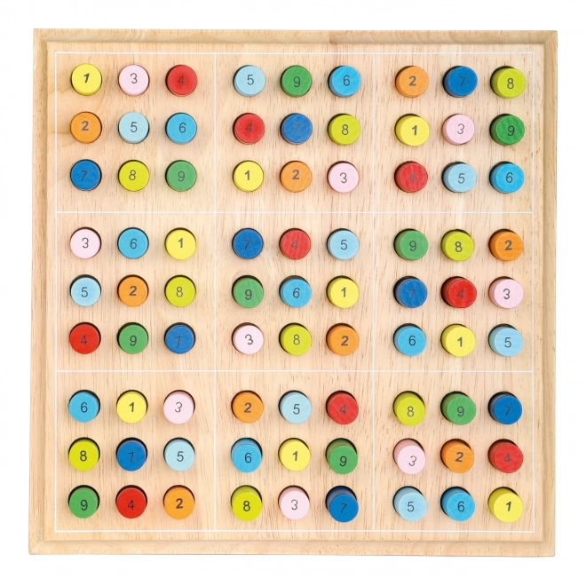 Leseno sudoku z barvnimi valji
