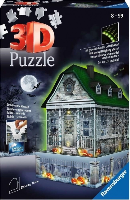 Ravensburger 3D puzzle strašljiva hiša s svetlečim učinkom 216 koščkov