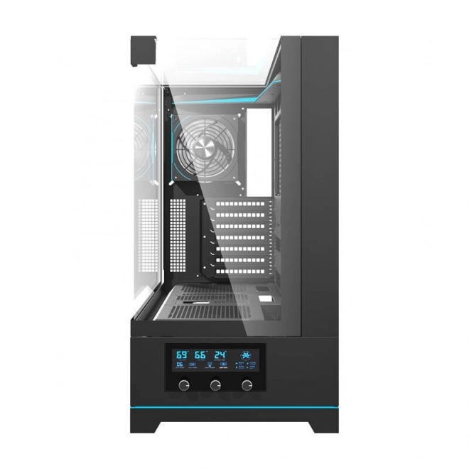 Ohišje Darkflash DY450 PRO s ventilatorjem črno