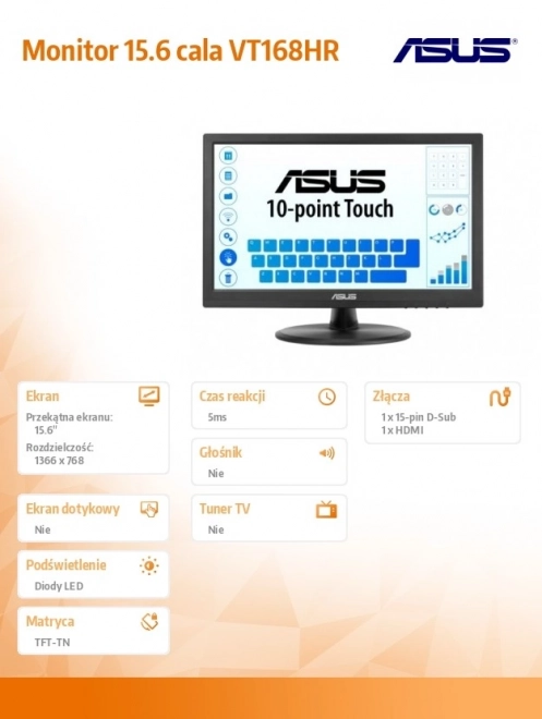 Monitor ASUS VT168HR 15,6 palca