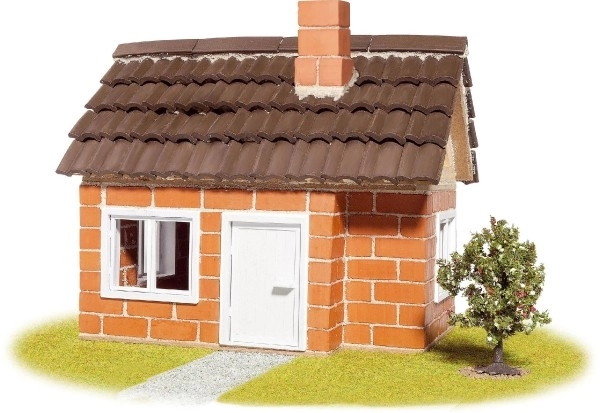 Gradbeni set Teifoc Domek Carlos 200 kos v škatli 35x29x8cm