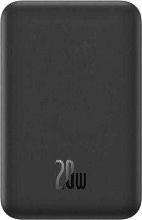 magnetna mini powerbanka BASEUS 5000 mAh z MagSafe, USB‑C 20 W, črna