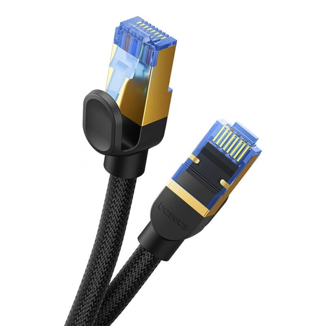 Pleteni ethernetni kabel kat.7 Baseus RJ45, 10 Gbps, 8 m, črn