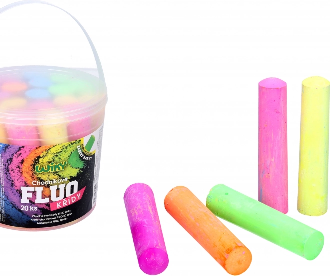 Fluorescenčne kreda za pločnik, 20 kos