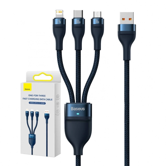 Polnilni kabel Baseus 3v1 z hitrim polnjenjem